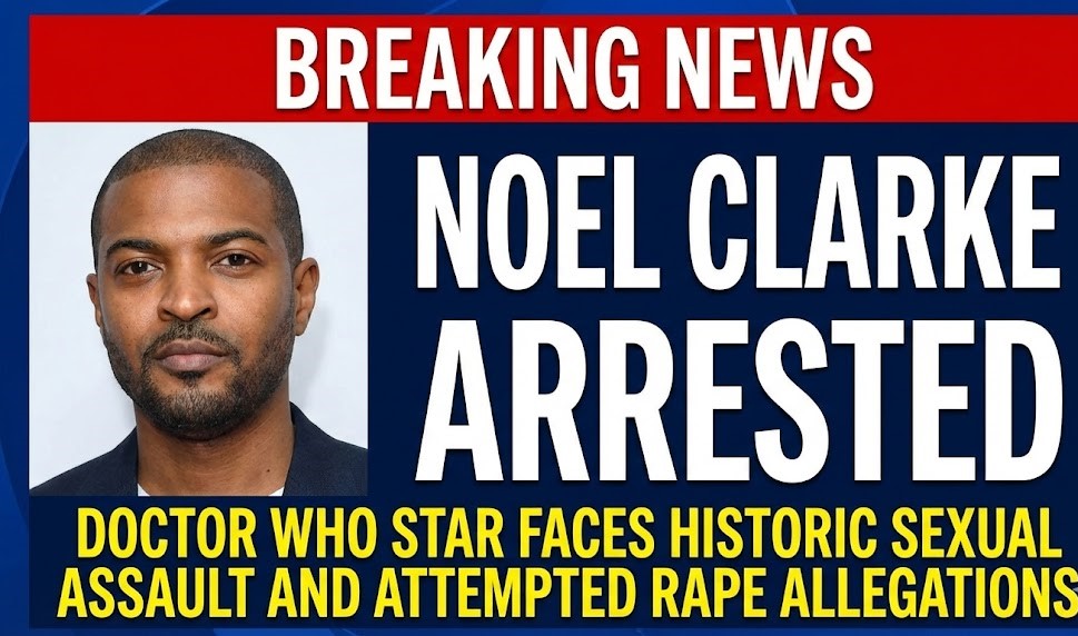 Noel Clarke walking in London wearing an olive jacket, prior to his arrest at Islington police station.