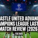 Joelinton sharing his joy with the fans and teammate Nick Woltemade after scoring a volley for Newcastle United at St James' Park.