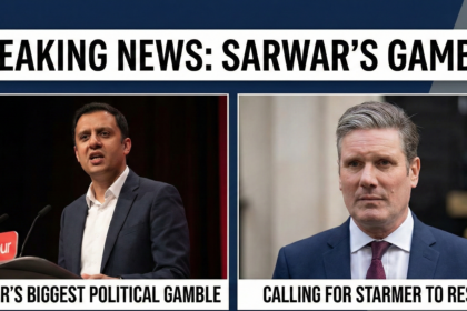 Anas Sarwar speaking at a press conference in Glasgow regarding the future of Keir Starmer.