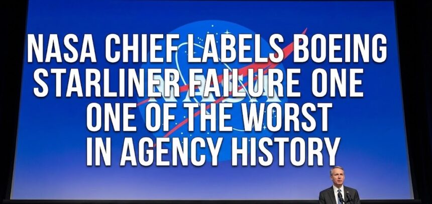 NASA Administrator Jared Isaacman speaking at a press conference regarding the Boeing Starliner mission.