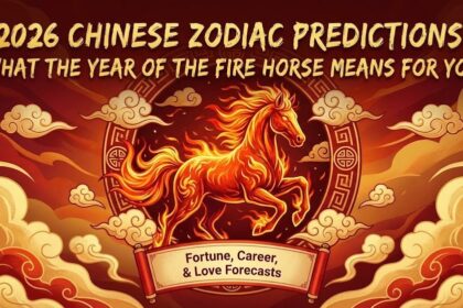 Traditional red lanterns and horse decorations celebrating the 2026 Lunar New Year.