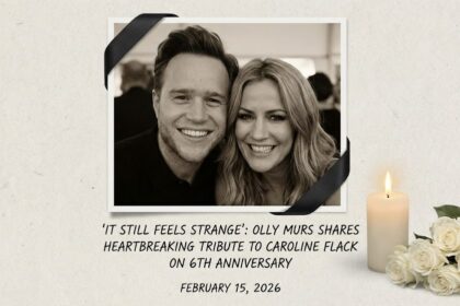 A throwback photo of Olly Murs and Caroline Flack laughing together in 2011.