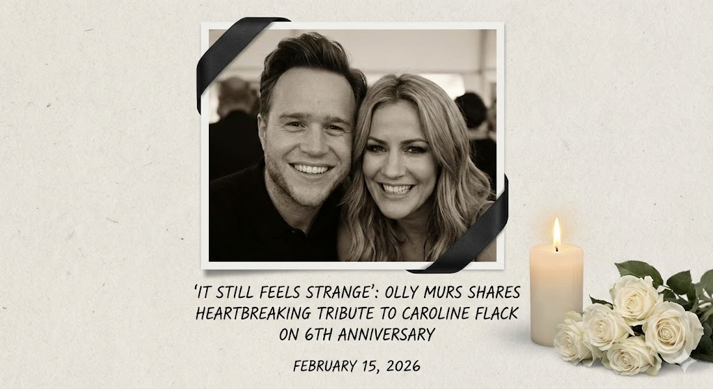 A throwback photo of Olly Murs and Caroline Flack laughing together in 2011.
