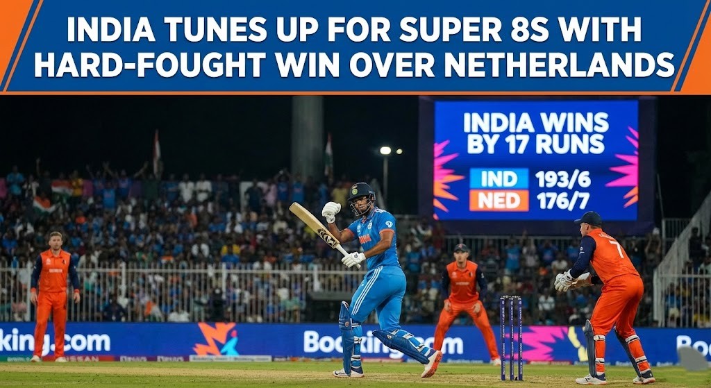 India tune up for Super Eights with hard-fought win over the Dutch