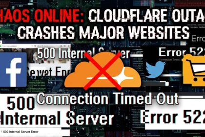 A laptop screen displaying a 403 Forbidden error message due to a server outage.
