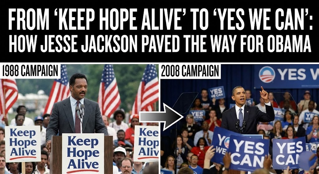 Jesse Jackson speaking at the 1988 Democratic National Convention.