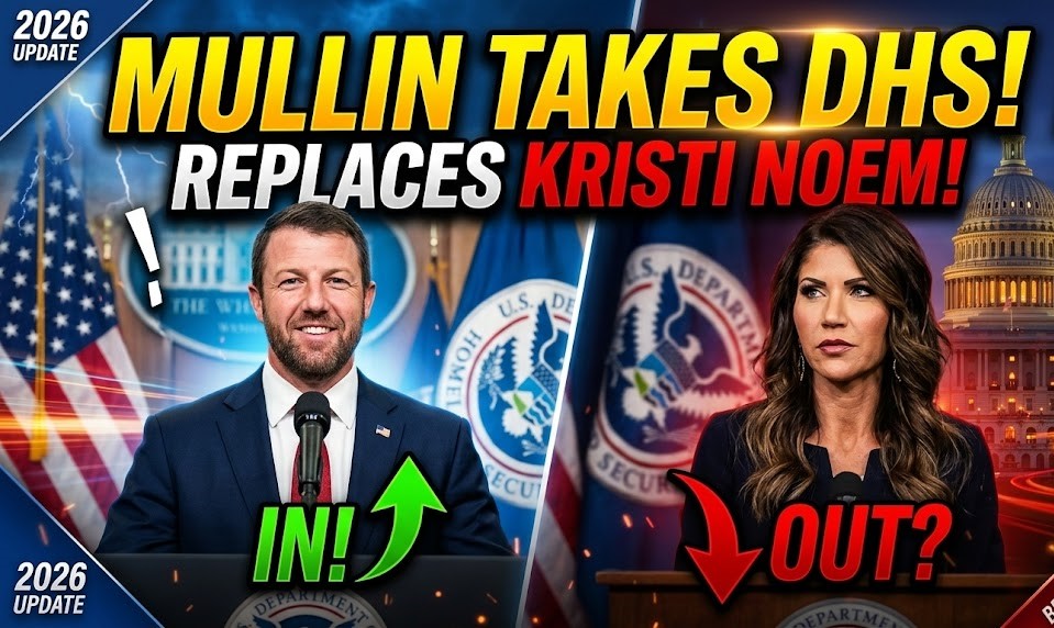 Senator Markwayne Mullin at the U.S. Capitol following his nomination for Secretary of Homeland Security.