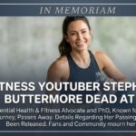 Fitness influencers Stephanie Buttermore and Jeff Nippard smiling warmly together in a gym setting.