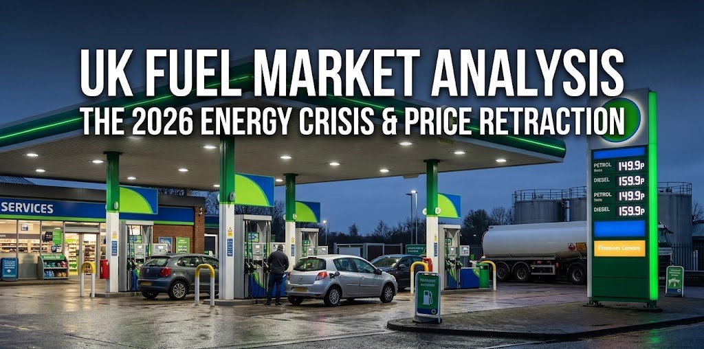 A digital display at a UK petrol station showing diesel prices dropping slightly below 191p.