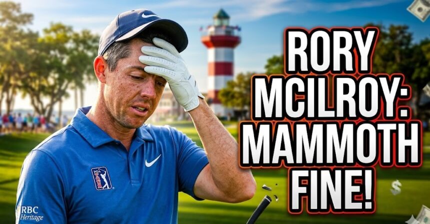 Rory McIlroy reacting happily on the 17th green during the 2026 Masters Tournament.