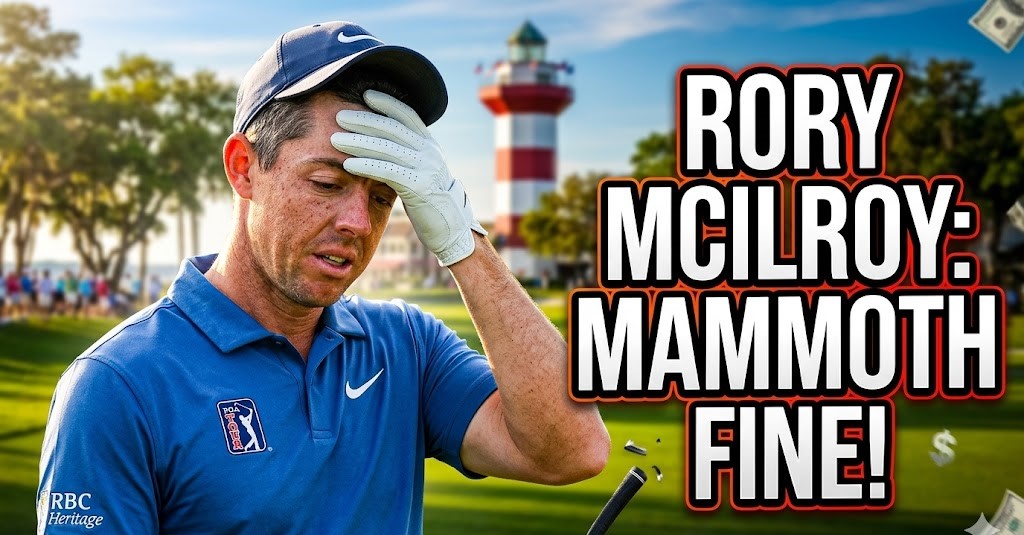 Rory McIlroy reacting happily on the 17th green during the 2026 Masters Tournament.