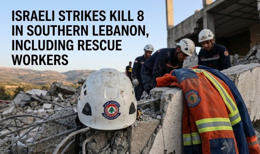 A digital map of southern Lebanon highlighting the "Yellow Line" buffer zone and the Qantara tunnel complex amidst ongoing kinetic activity.