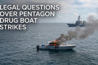 A US Coast Guard maritime interdiction patrol boat navigating through open waters.