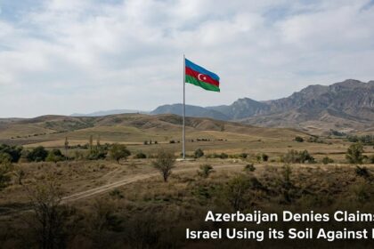 Map showing the 700km border between Azerbaijan and Iran, highlighting the sensitive geopolitical proximity.