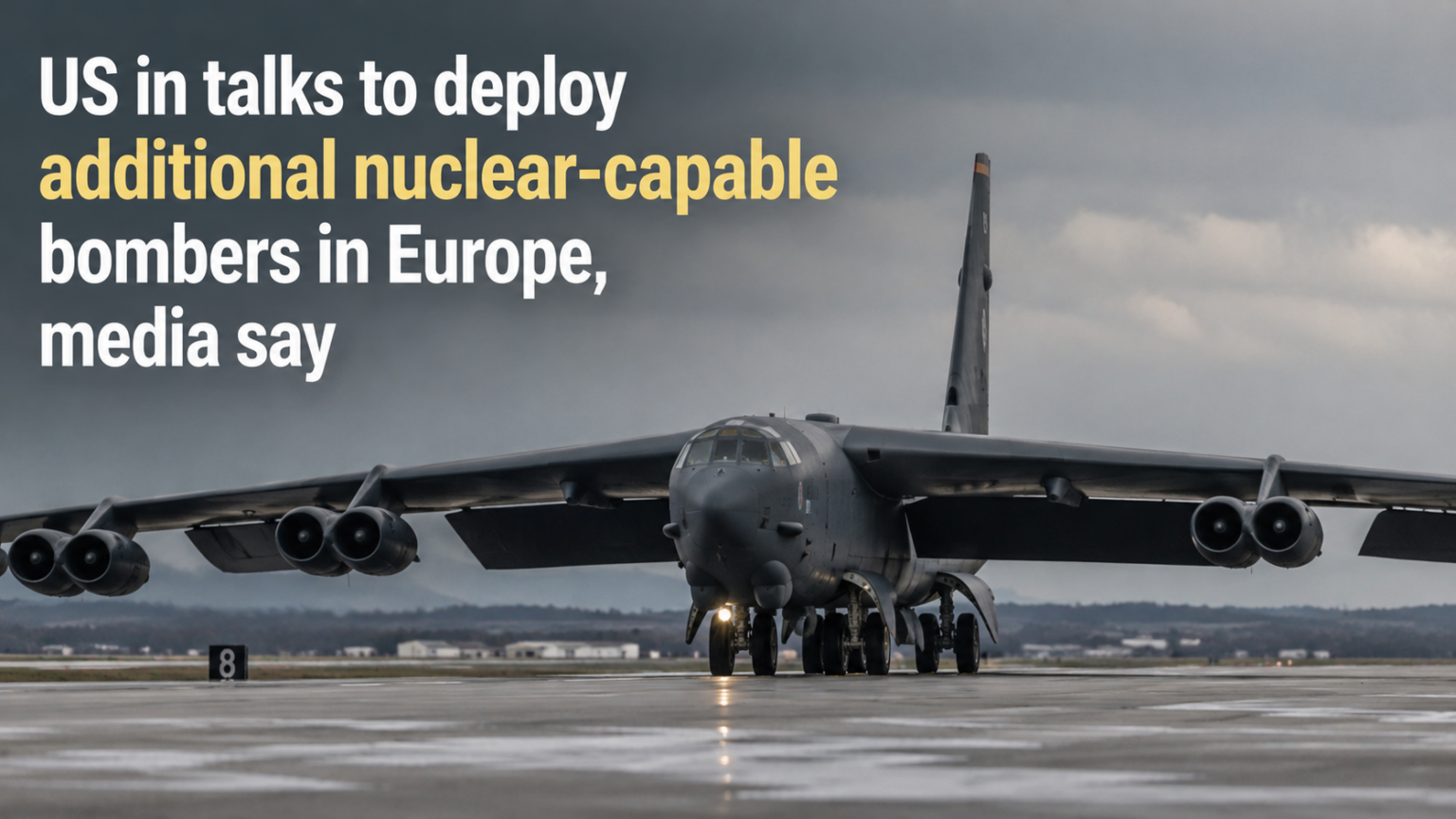 Graphic representation of NATO's nuclear-sharing architecture, highlighting the potential expansion of dual-capable aircraft bases into the Baltic region.