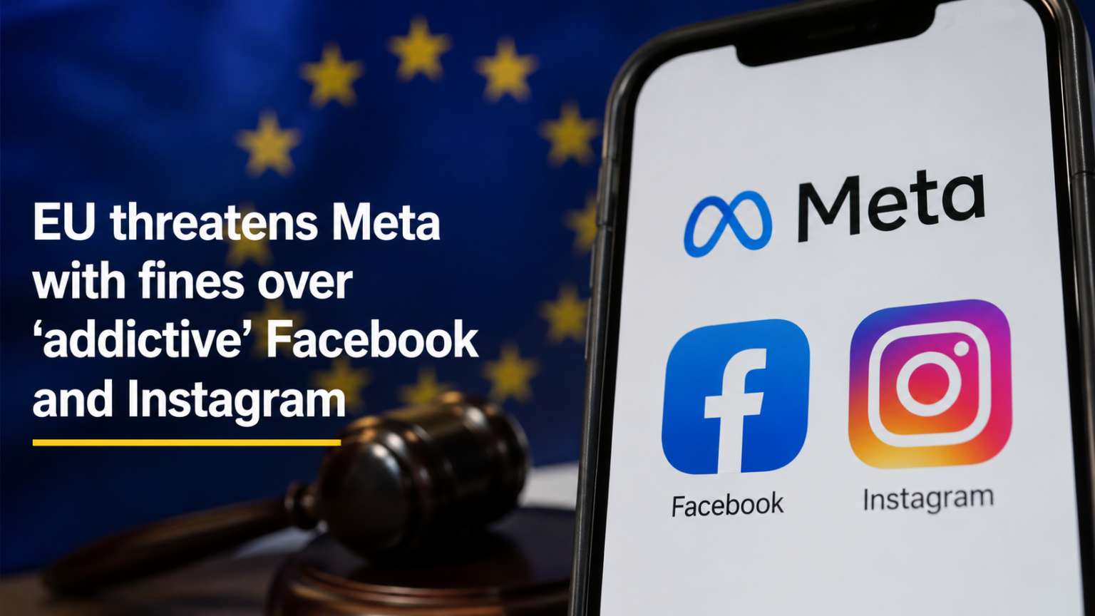 The Facebook and Instagram app icons displayed brightly on a smartphone screen.